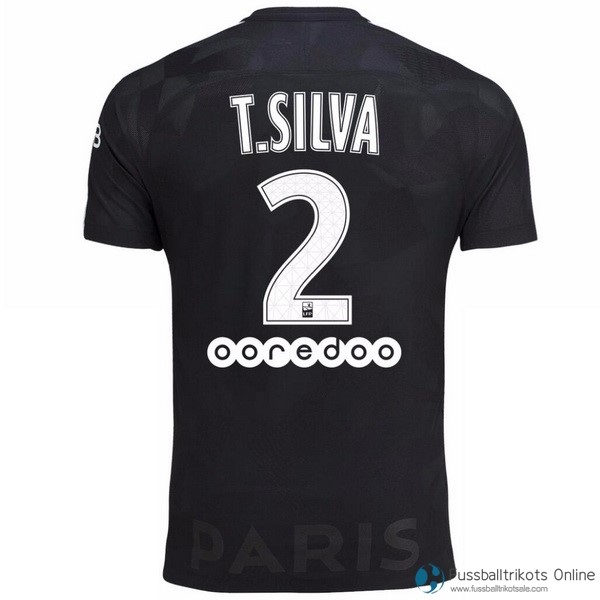 Paris Saint Germain Trikot Ausweich T.Silva 2017-18 Fussballtrikots Günstig